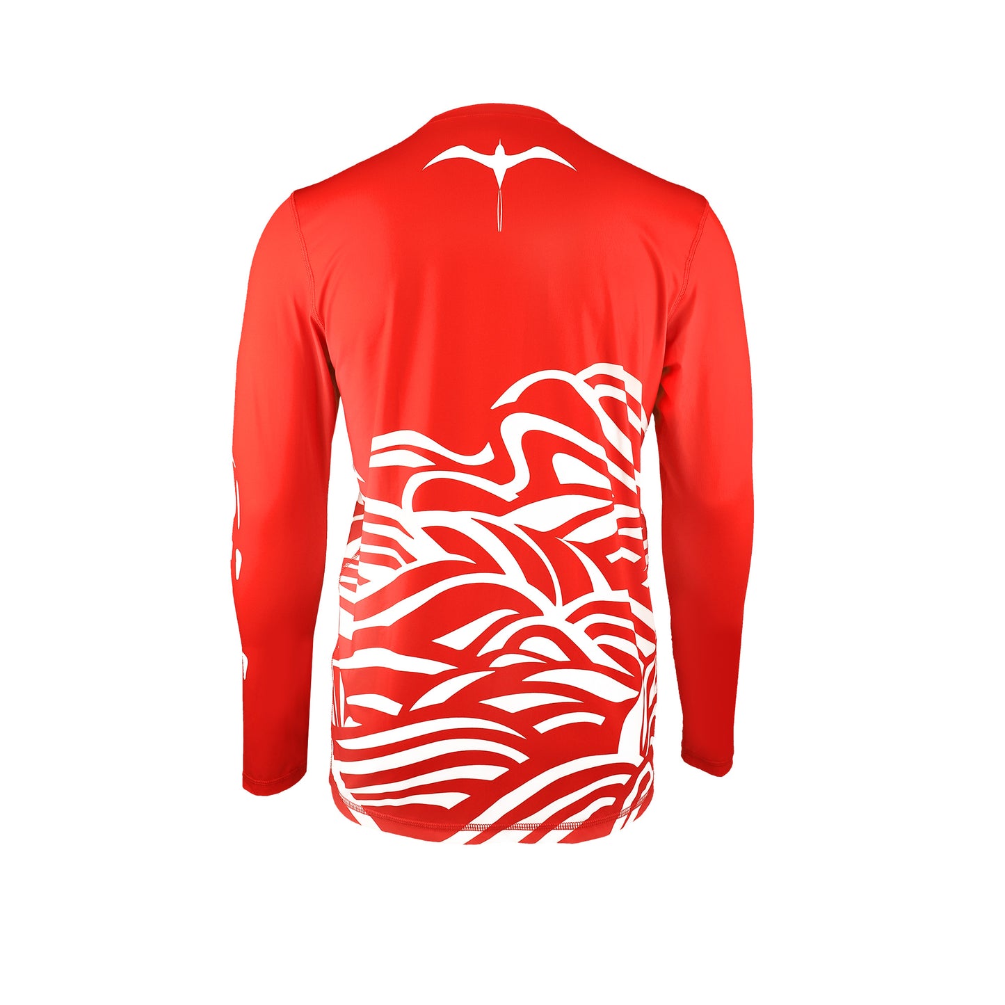 Bump Long Sleeve UPF 30 Shirt in Red - Oiwi