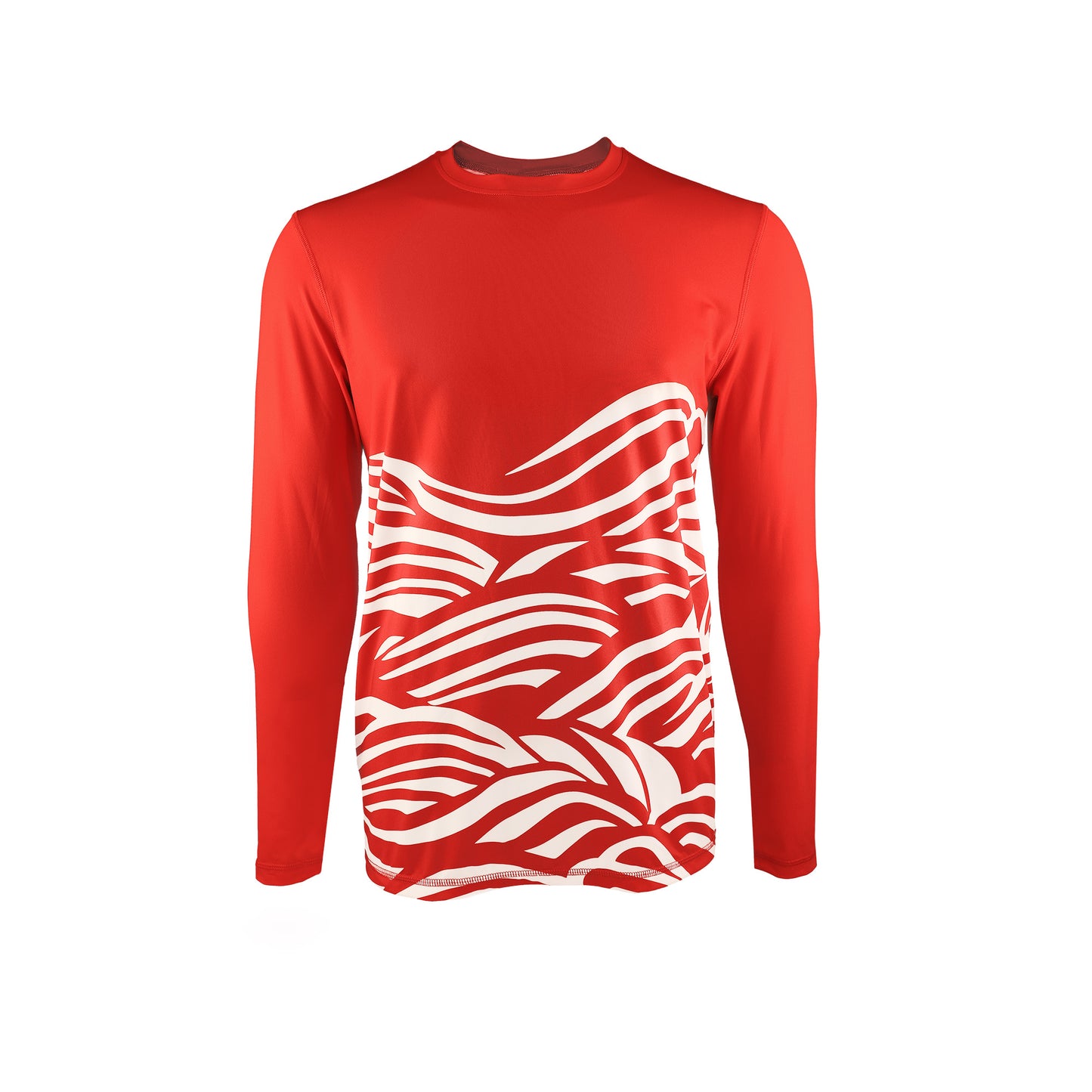 Bump Long Sleeve UPF 30 Shirt in Red - Oiwi