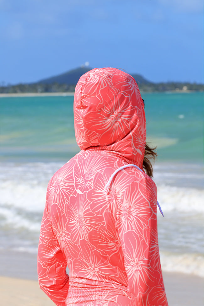 Wahine Ilima Long Sleeve UPF 50 Hoodie - Oiwi