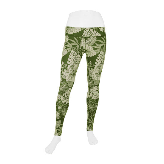 Kohala Wahine Leggings in Green - ‘Ōiwi