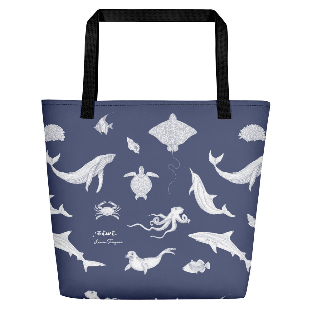 Ocean Life Beach Bag by Lauren Trangmar - ‘Ōiwi