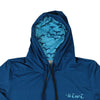 Blue Hooded Iwa Long Sleeve UPF 50 Shirt - Oiwi