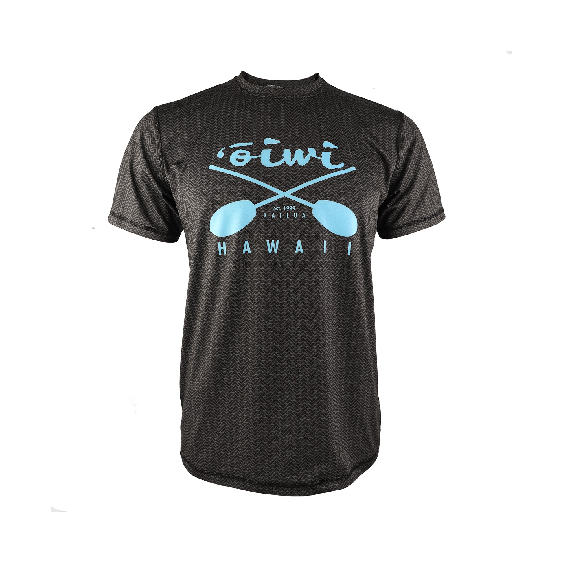 Cross Paddles Short Sleeve UPF 30 Shirt in Black - Oiwi