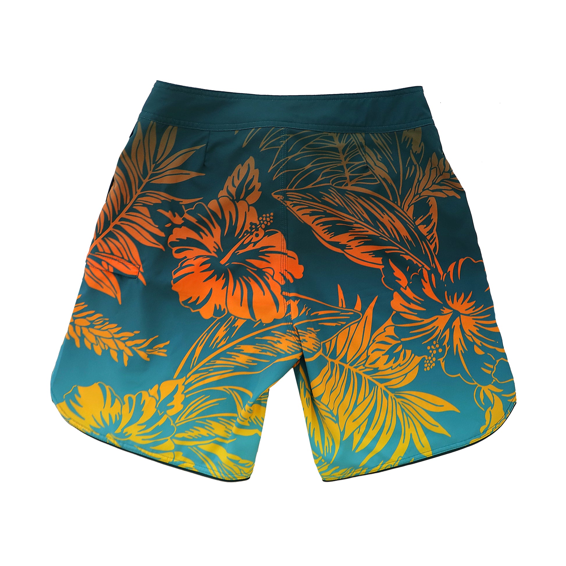 Kahala Kane Blue/Orange Board Shorts - Oiwi