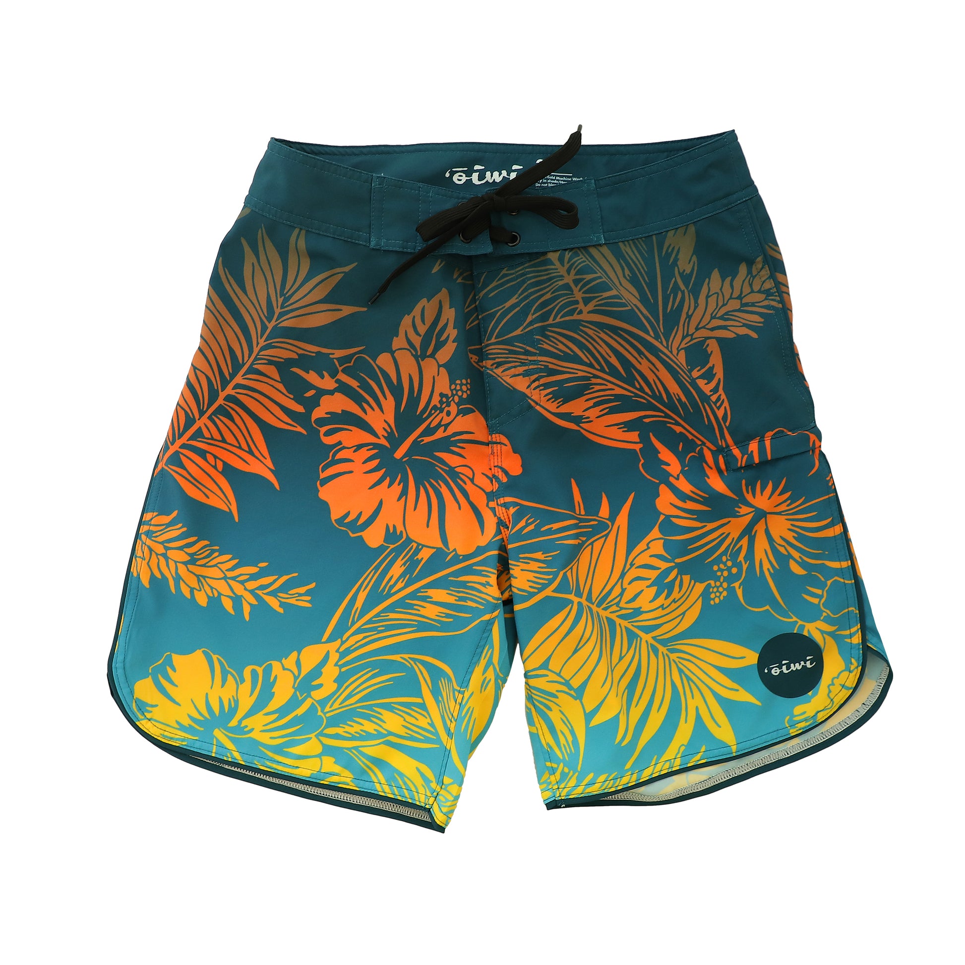 Kahala Kane Blue/Orange Board Shorts - Oiwi