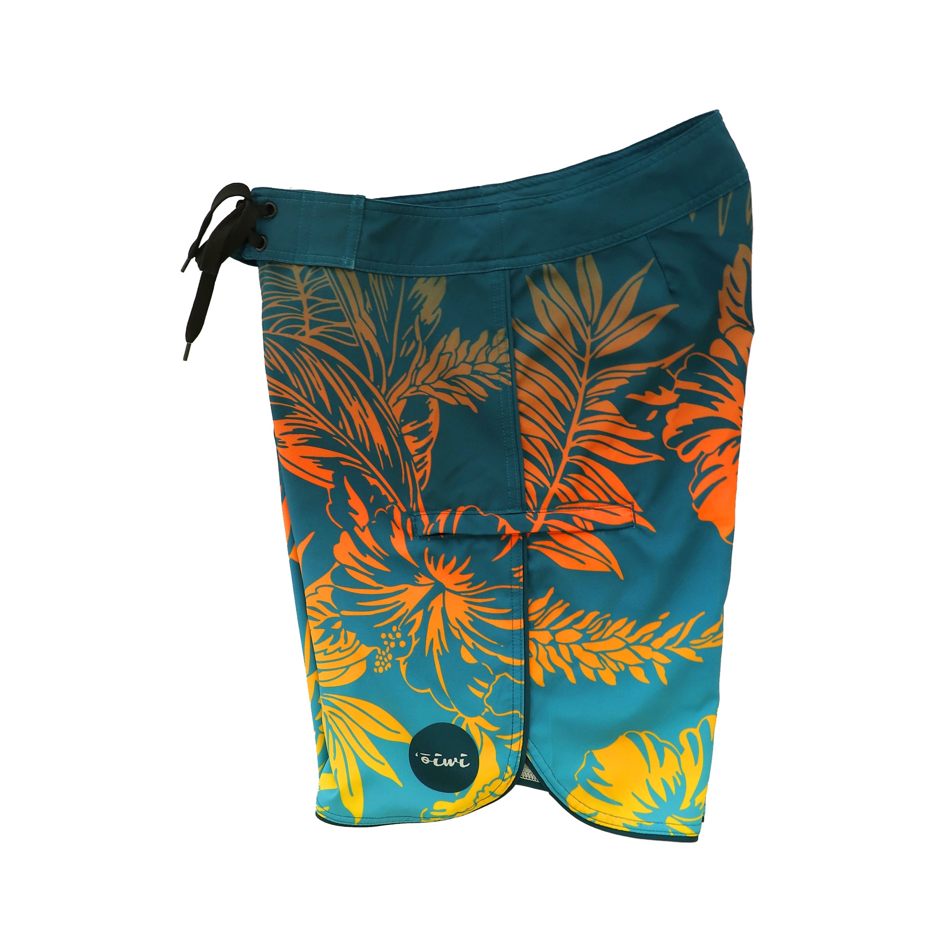 Kahala Kane Blue/Orange Board Shorts - Oiwi