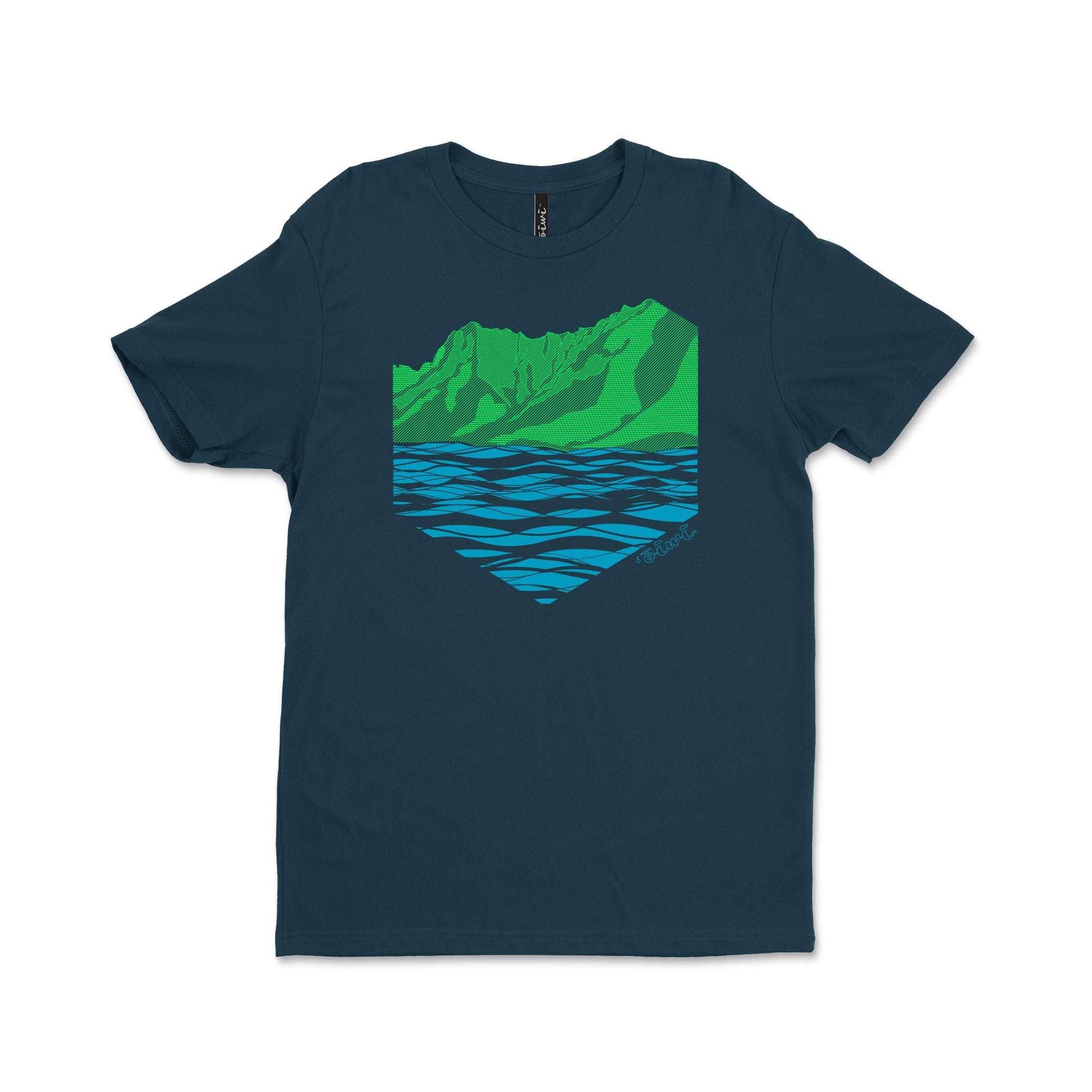 Mauka to Makai T-shirt in Indigo - Oiwi