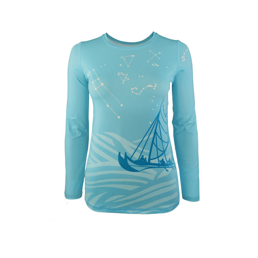 Wahine Navigation Long Sleeve UPF 30 Shirt - Oiwi