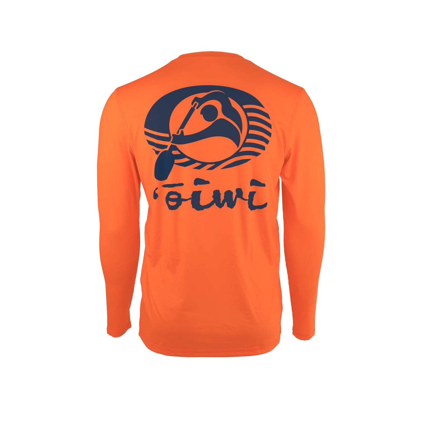 Oiwi Logo Long Sleeve UPF 30 Shirt in Orange - Oiwi