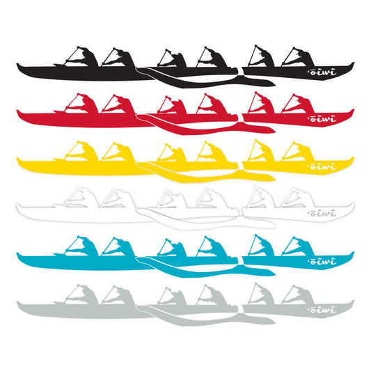 Six-man Outrigger Sticker - Oiwi