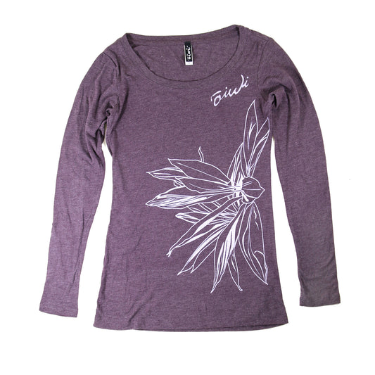 Ti Leaf Wahine Long Sleeve Tee - ‘Ōiwi