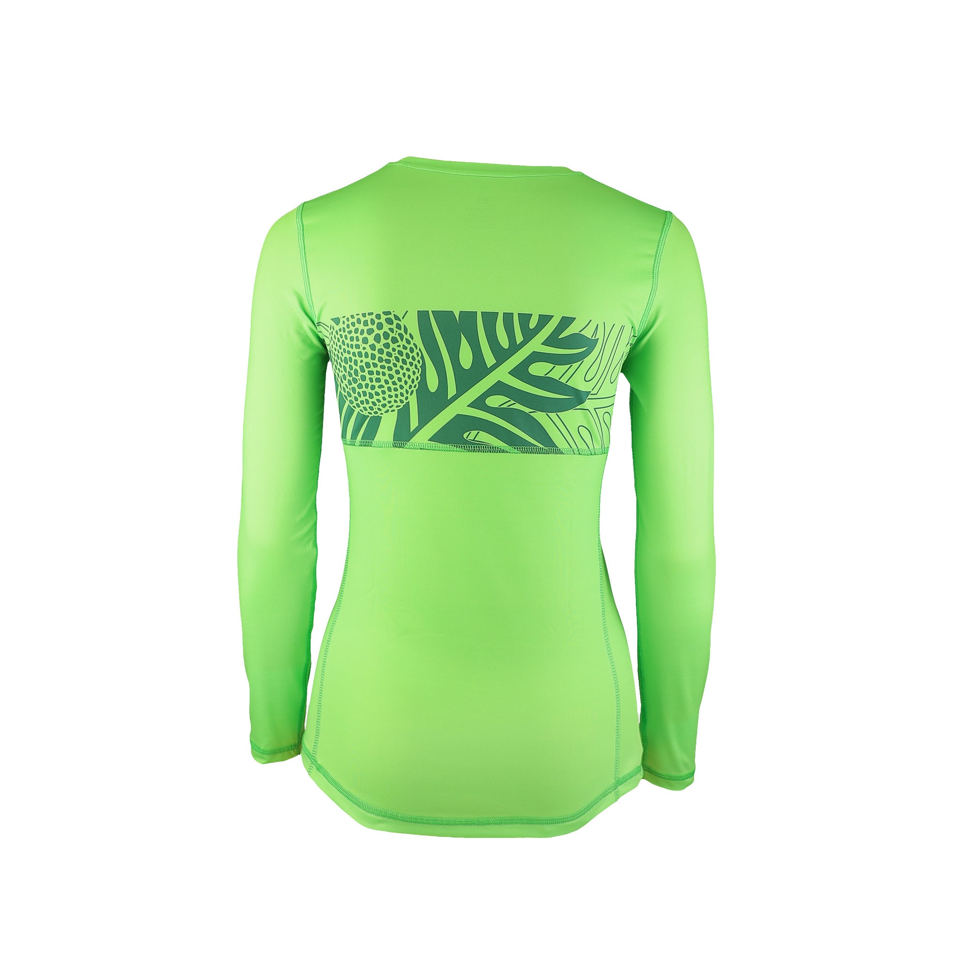 Wahine Ulu Long Sleeve UPF 30 Shirt in Green - Oiwi