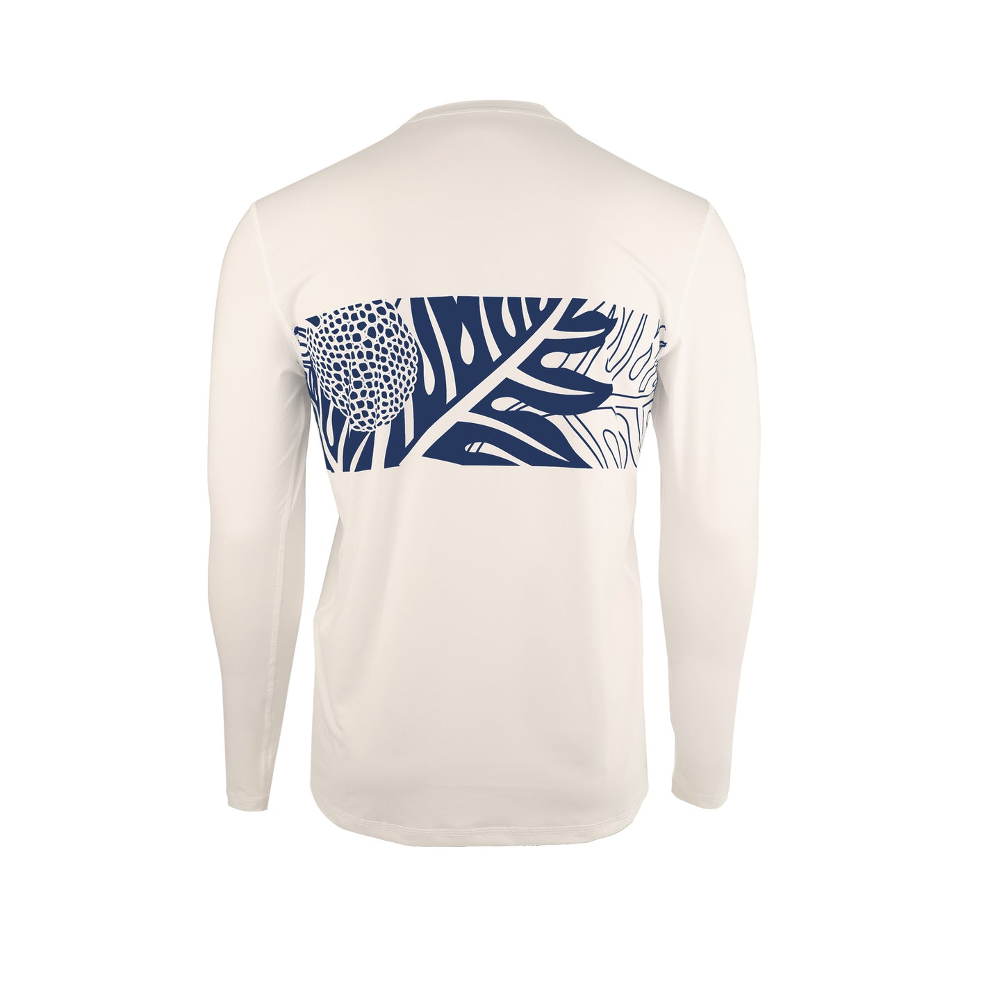 Ulu Long Sleeve UPF 30 Shirt in White/Navy - Oiwi