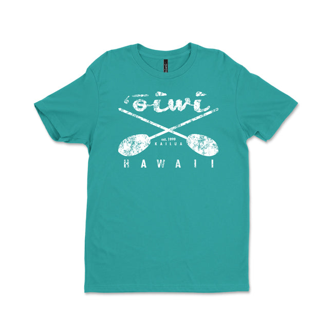 Cross Paddles T-shirt in Teal - Oiwi