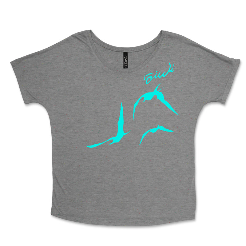 Culture Wahine Dolman Tee in Grey - Oiwi