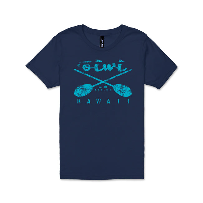 Cross Paddles Keiki Tshirt in Navy - Oiwi