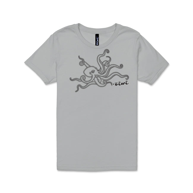 He`e Keiki Tshirt in Gray - Oiwi