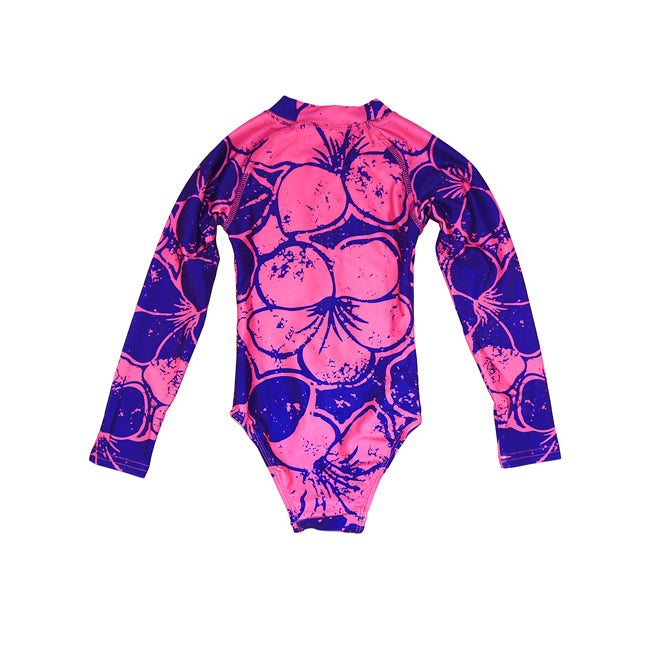 Plumeria KEIKI Long Sleeve UPF 30 Swim Suit - Oiwi