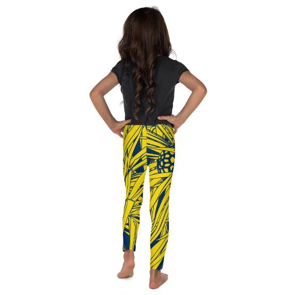 Hala Keiki Leggings (Navy/Yellow) - ‘Ōiwi