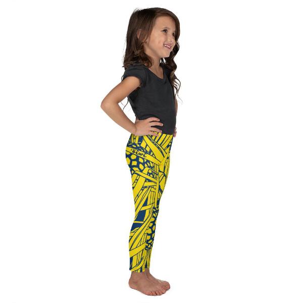 Hala Keiki Leggings (Navy/Yellow) - ‘Ōiwi